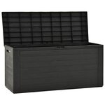 vidaXL Boîte de rangement de jardin Anthracite 116x44x55 cm