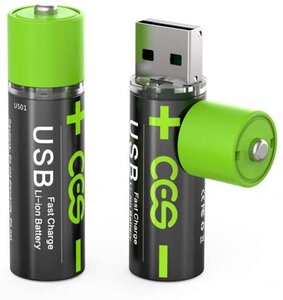 Ovegna U501 : Piles AA légères, en Lithium-ION (Non NiMH, Non alcalines), 1850mWh, 1200 mAh, Rechargeables par entrée USB, en 90 Minutes, 1000 Fois, indicateur de Charge, pour Vos Besoins Quotidiens