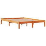 vidaXL Cadre de lit et tête de lit cire marron 160x200 cm bois de pin