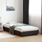 vidaXL Cadre de lit sans matelas avec lumières LED noir 100x200 cm