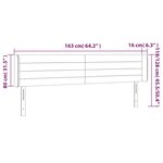 vidaXL Tête de lit avec oreilles Crème 163x16x78/88 cm Tissu