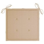 vidaXL Chaises pliables d'extérieur lot de 4 et coussins Bois d'acacia
