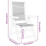 vidaXL Chaises de jardin lot de 2 noir bois d'acacia et polypropylène