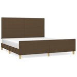 vidaXL Cadre de lit sans matelas marron foncé 180x200 cm tissu