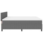 vidaXL Lit à sommier box avec matelas & lumière LED gris 200x200 cm tissu en velours côtelé