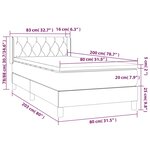 vidaXL Sommier à lattes de lit et matelas Noir 80x200 cm Tissu