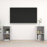 vidaXL Meubles TV 2 Pièces Gris béton 72x35x36 5 cm Bois d'ingénierie