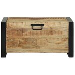 vidaXL Coffres de rangement 60x30x30cm en bois de manguier massif et métal