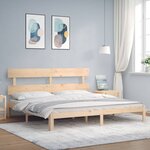 vidaXL Cadre de lit sans matelas 200x200 cm bois massif de pin