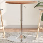 vidaXL Table de bar Ø60x90 5 cm bois massif de hêtre