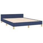 vidaXL Cadre de lit avec tête de lit Bleu 140 x 200 cm Tissu