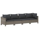 Salon de jardin meuble d'extérieur ensemble de mobilier 8 pièces avec coussins gris résine tressée 02_0017619