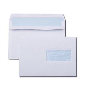 Boite de 500 enveloppes c5 162x229mm autocollantes 80g fenãªtre 45x100 gpv