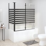 vidaXL Cabine de douche à rayures 120x68x130 cm Verre trempé