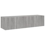 vidaXL Meubles TV muraux et lumières LED 2Pièces sonoma gris 60x35x31 cm