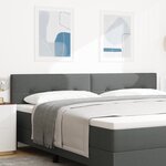 Headboard LED vidaXL capitonné gris foncé 100 cm en tissu