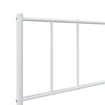 vidaXL Cadre de lit métal sans matelas avec tête de lit blanc 75x190cm