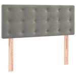 vidaXL Sommier à lattes de lit et matelas Gris clair 80x200 cm Velours