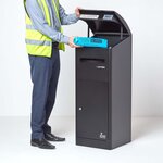 Boîte à colis Extra-Large Noir 1 porte Couvercle incliné Acier galvanisé SMART PARCEL BOX®