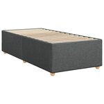 vidaXL Sommier à lattes de lit avec matelas Gris foncé 90x200 cm Tissu