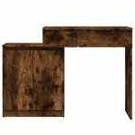 vidaXL Coiffeuse avec LED chêne fumé 115x37x110 5 cm
