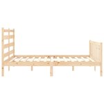 vidaXL Cadre de lit avec tête de lit 160x200 cm bois massif