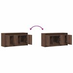 vidaXL Meuble TV avec LED chêne marron 100x34x50 cm bois d'ingénierie