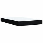 vidaXL Sommier à lattes de lit avec matelas noir 120x190 cm tissu
