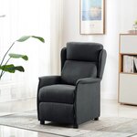 vidaXL Chaise de massage en tissu gris foncé