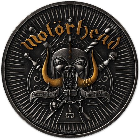 Pièce de monnaie en Argent 5 Dollars g 31.1 (1 oz) Millésime 2024 MOTÖRHEAD