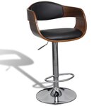 vidaXL Tabourets de bar lot de 2 bois courbé et similicuir