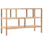 vidaXL Étagère de salle de bain Bois de noyer massif 100x40x65 cm