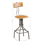 vidaXL Chaises de bar lot de 2 teck massif de récupération