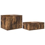 vidaXL Cadre de lit de rangement Chêne fumé 80x200 cm
