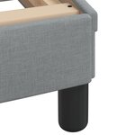 vidaXL Cadre de lit avec tête de lit Gris clair 80x200 cm Tissu