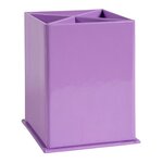 Pot À Crayons Carré 4 Compartiments Carton Aquarel - Mauve - X 8 - Exacompta