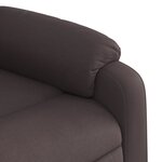 vidaXL Fauteuil inclinable électrique Marron foncé Tissu