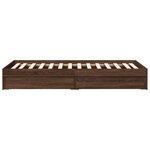 vidaXL Cadre de lit à tiroirs chêne marron 90x190 cm bois d'ingénierie