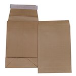 Lot de 20 enveloppes pochettes kraft armé à soufflet marron 229 x 324 + 70 mm