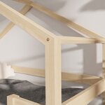 Lit cabane enfant LUCKY 120 x 190 gris