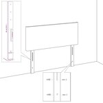 vidaXL Tête de lit avec oreilles Noir 103x16x78/88 cm Similicuir