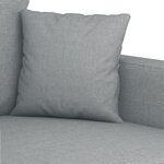 vidaXL Ensemble de canapés 3 Pièces coussins gris clair tissu