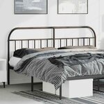 vidaXL Tête de lit métal noir 180 cm