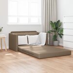 vidaXL Canapé-lit 2-en-1 Cappuccino 124x71x78 cm Simili Cuir
