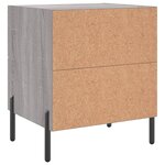 vidaXL Tables de chevet 2 Pièces sonoma gris 40x35x47 5 cm