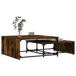 vidaXL Tables basses gigognes 2 Pièces chêne fumé bois d'ingénierie métal