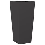 vidaXL Jardinières 2 Pièces noir 35x35x75 cm acier