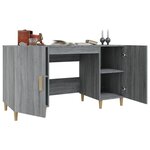 vidaXL Bureau Sonoma gris 140x50x75 cm Bois d'ingénierie