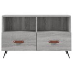 vidaXL Meuble TV Sonoma gris 80x36x50 cm Bois d'ingénierie