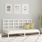 vidaXL Lit de jour sans matelas blanc 80x200 cm bois de pin massif
